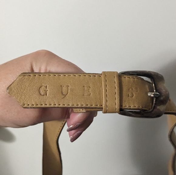 Guess white and tan fringe purse - Picture 2 of 12